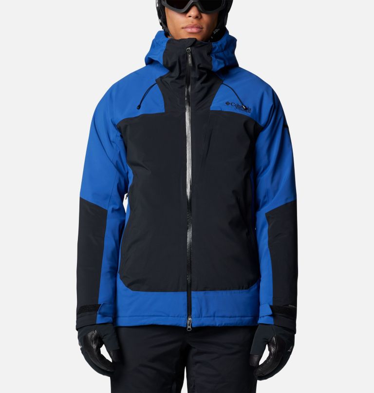 Men's Cirque Bowl Waterproof Insulated Ski Jacket, Color: Black, Mountain Blue, image 1