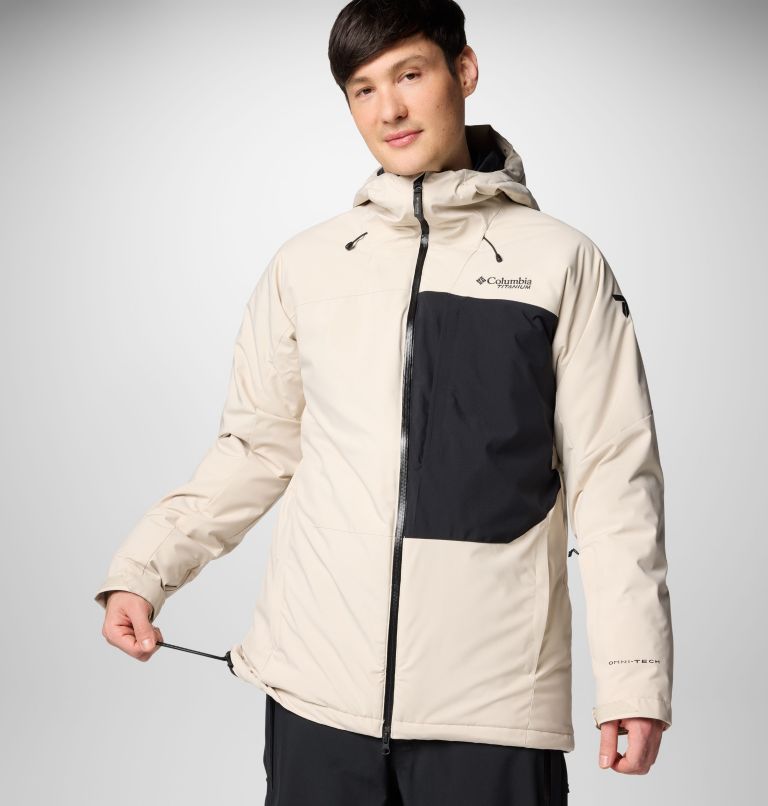 Men's Winter District III Waterproof Ski Jacket, Color: Dark Stone, Black, image 10