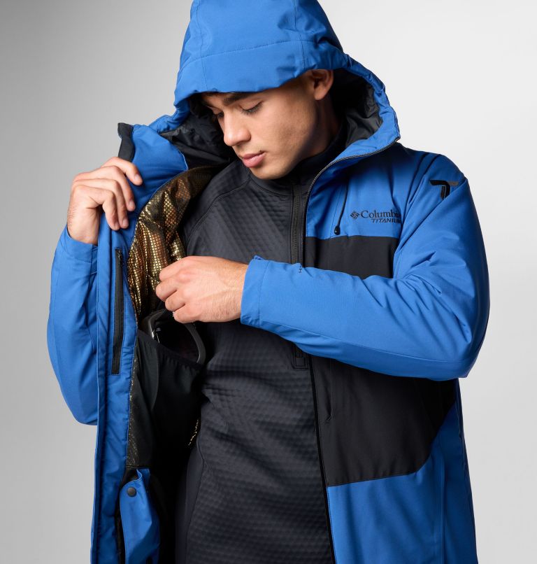Giacca da sci impermeabile Winter District III da uomo, Color: Mountain Blue, Black, image 6