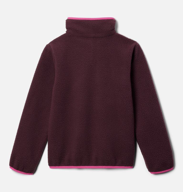 Youth Helvetia II Sherpa Half Snap Fleece, Color: Moonvista, Satin Pink, image 2
