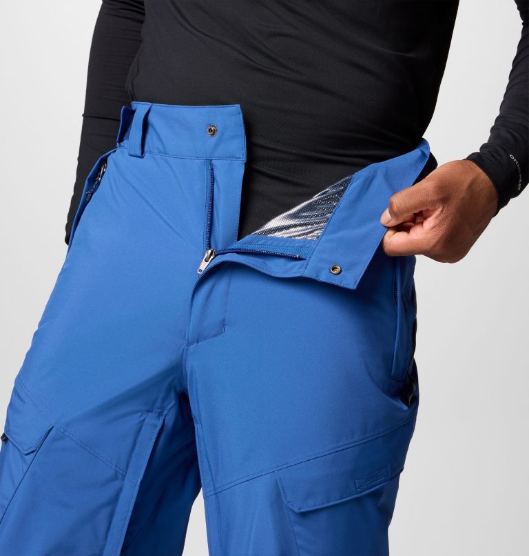 Men's Powder Stash II Waterproof Ski Trousers, Color: Mountain Blue, Black, image 6