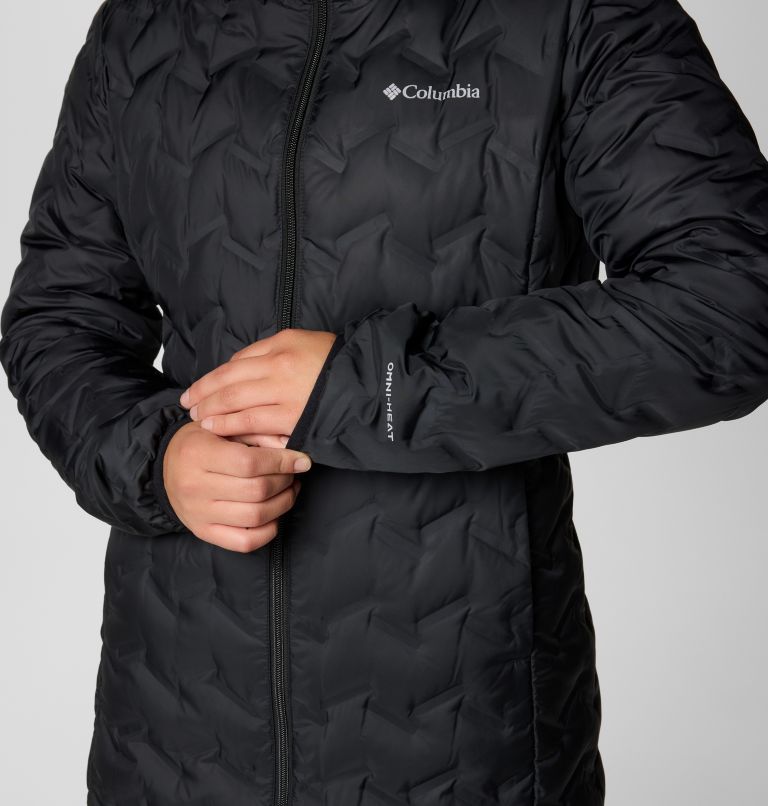 Chaqueta larga acolchada de plumón con capucha Delta Ridge II para mujer, Color: Black, image 8