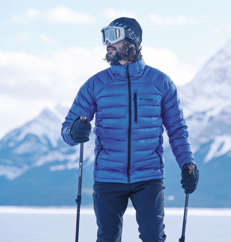 Men's Arctic Crest Packable Down Jacket, Color: Mountain Blue, image 12