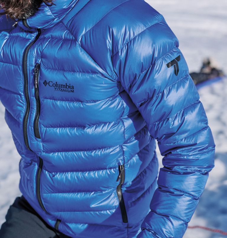 Men's Arctic Crest Packable Down Jacket, Color: Mountain Blue, image 15