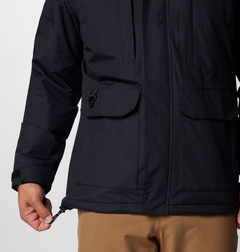 Men's Landroamer Sherpa Lined Waterproof Hooded Jacket, Color: Black, image 7