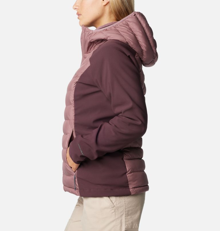 Chaqueta híbrida aislante con capucha Powder Lite II para mujer, Color: Fig, Moonvista, image 3