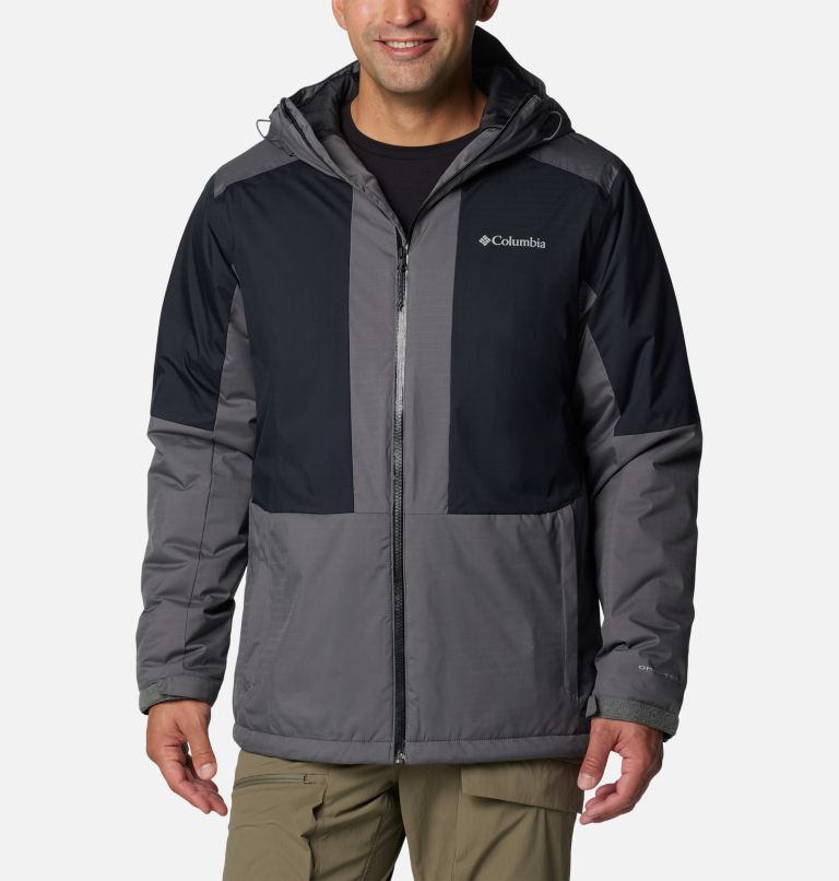 Men's Point Park II Waterproof Insulated Jacket, Color: City Grey, Black, image 1