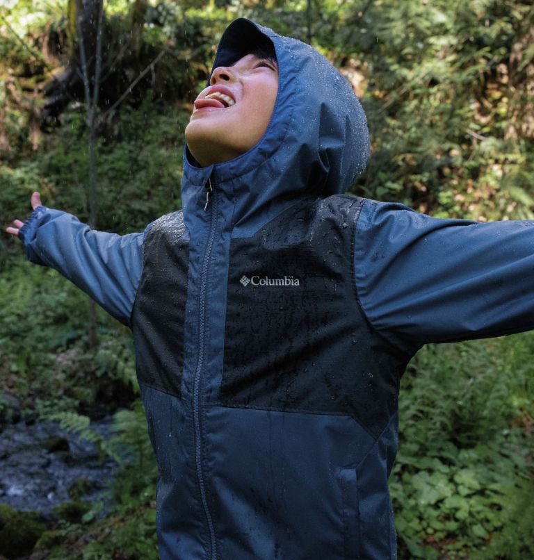 Rainy Trails II wasserdichte mit Fleece gefütterte Jacke für Jungen, Color: Mountain Blue, Collegiate Navy Slub, image 4