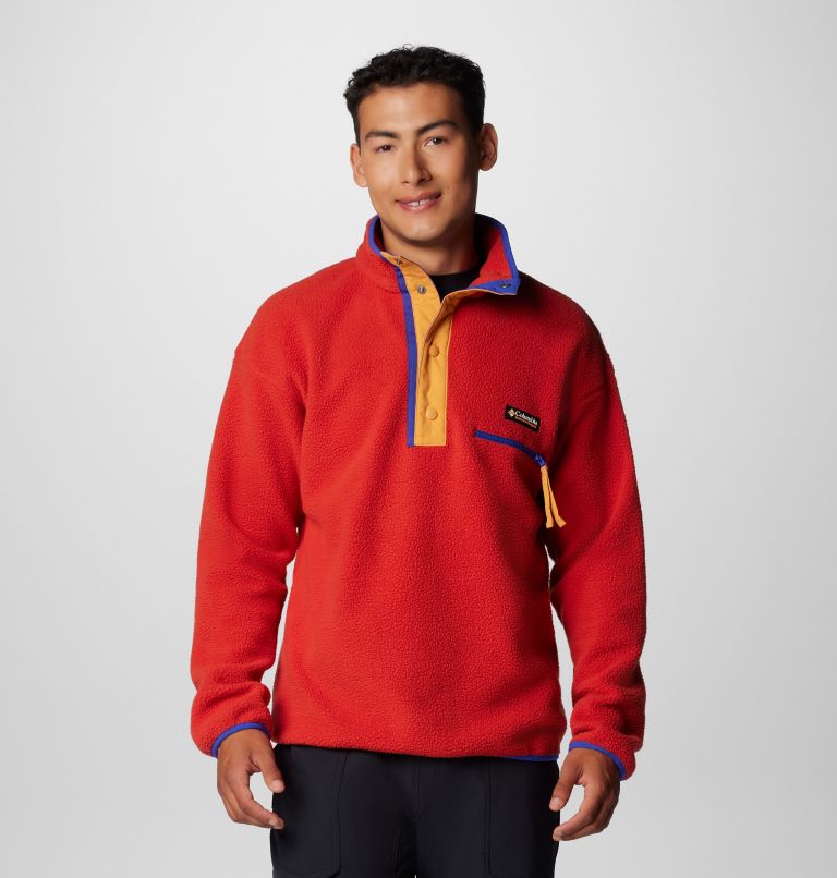 Men's Helvetia II Half Snap Fleece Pullover, Color: Sail Red, image 1