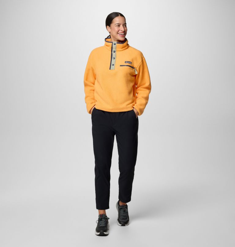 Helvetia II gecropptes Sherpa Half Snap Fleece, Color: Summer Orange, image 6