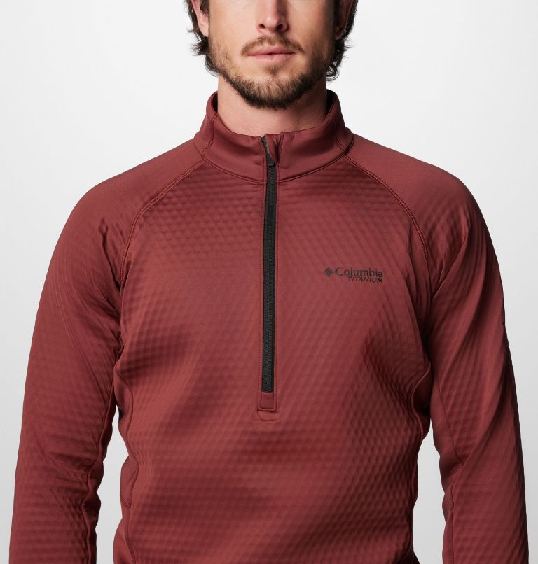 Men's Crystal Leaf Omni-Heat Helix Half Zip Pullover, Color: Spice, image 5