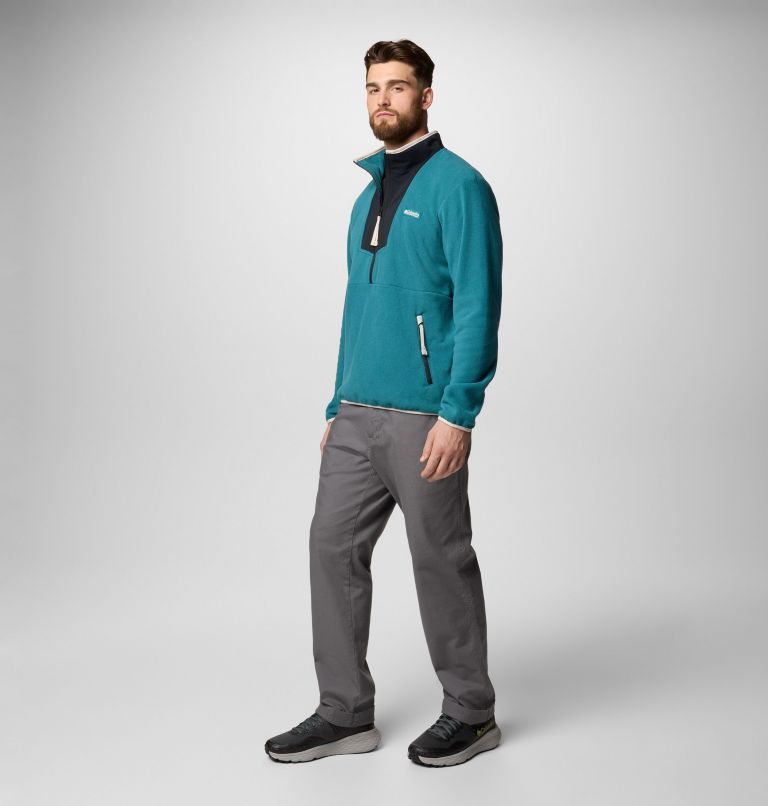 Vêtement polaire à demi-fermeture éclair Sequoia Grove pour hommes, Color: River Blue, Black, image 2