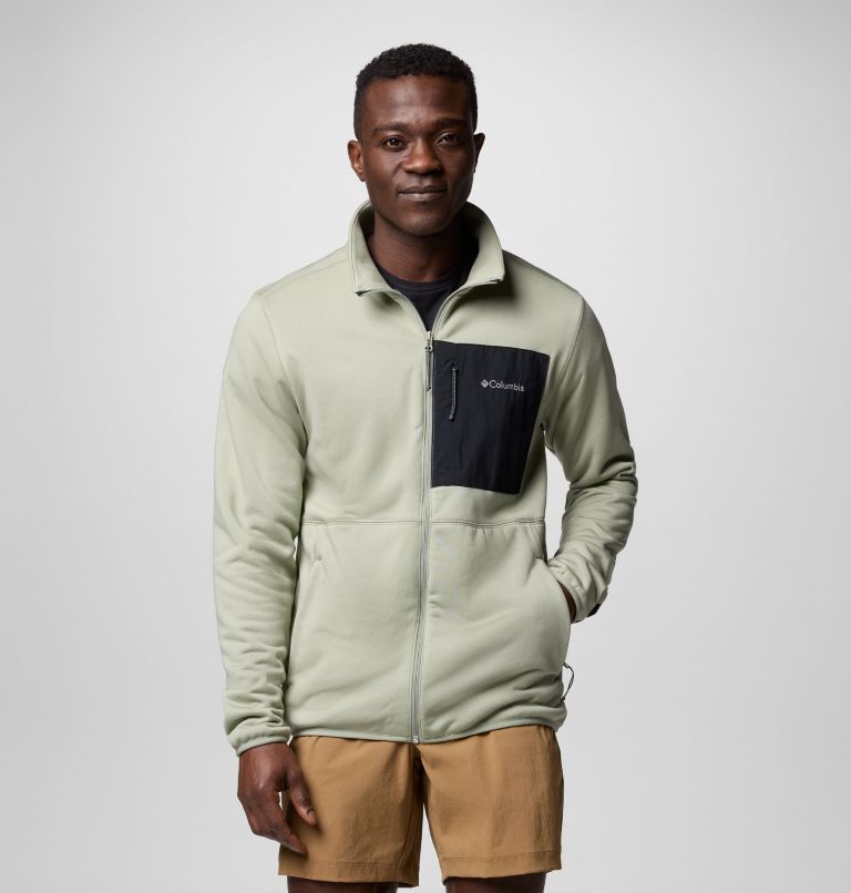 Men's Columbia Hike II Technical Fleece Jacket, Color: Safari, Safari, Black, image 1