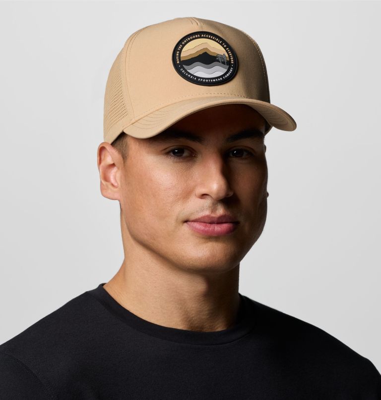 Unisex Mountaincap 3D Stretch Snap Back, Color: Canoe, Circular Linescape, image 3