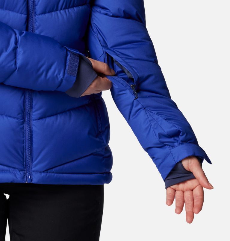 Women's Abbott Peak Insulated Waterproof Ski Jacket, Color: Clematis Blue, Snowdrift, Nocturnal, image 8