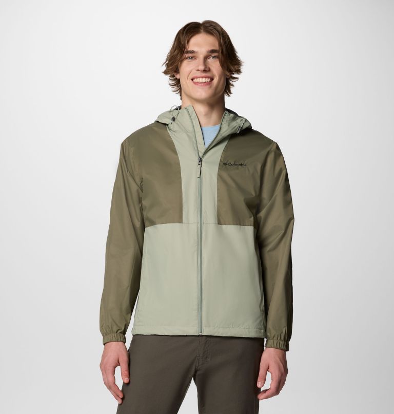 Men's Glenbrook Bend Rain Jacket, Color: Stone Green, Safari, image 1