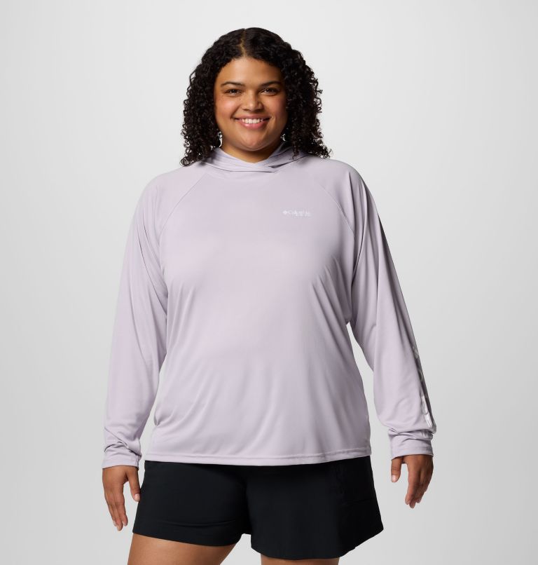 Femme Chandail à capuchon PFG Tidal Tee II - Grandes tailles, Color: Lavender Pearl, image 1
