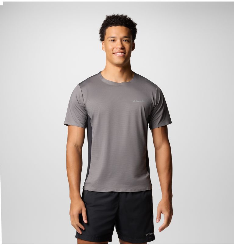 T-shirt Technique Three Pitch Homme, Color: City Grey, Black, image 1