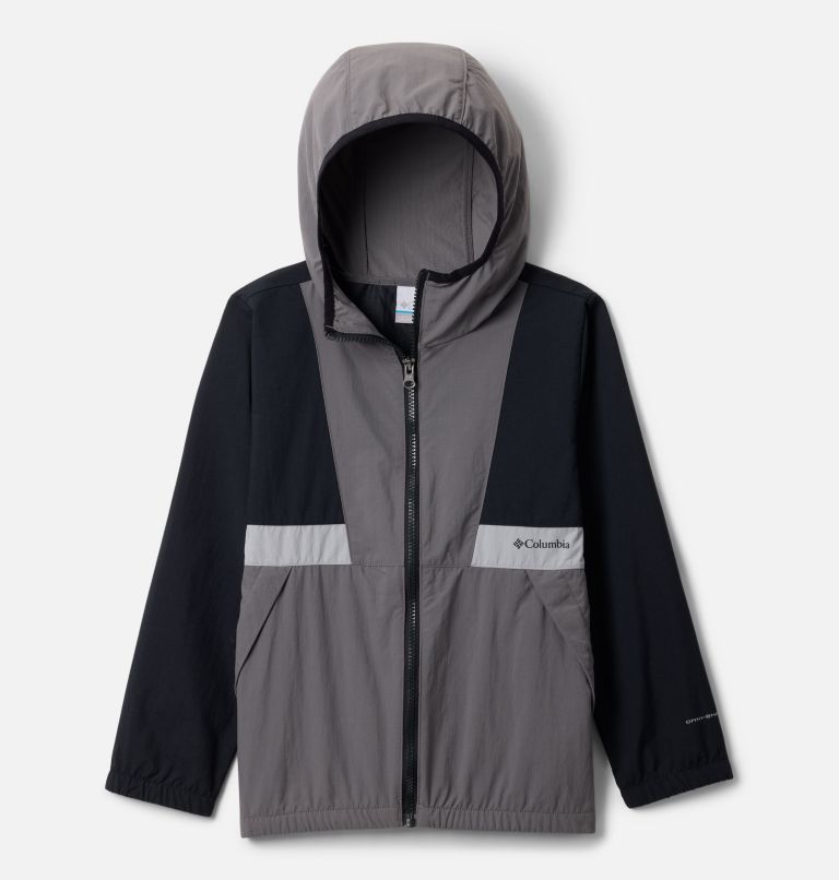 Boys' Spire Valley Windbreaker, Color: Black, City Grey, Columbia Grey, image 1