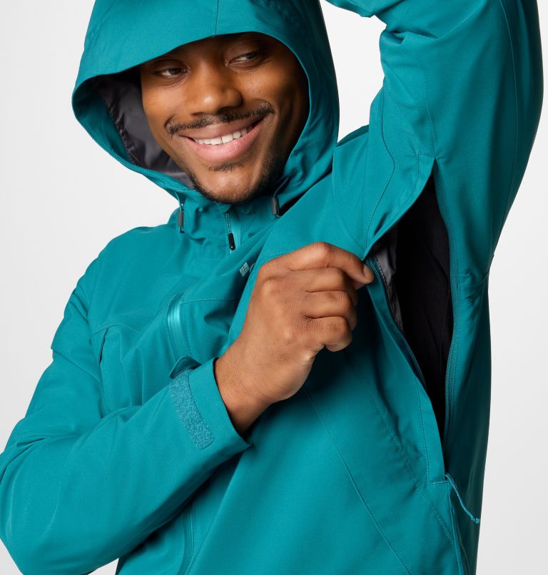 Men's Boulder Falls Waterproof Jacket, Color: River Blue, image 6