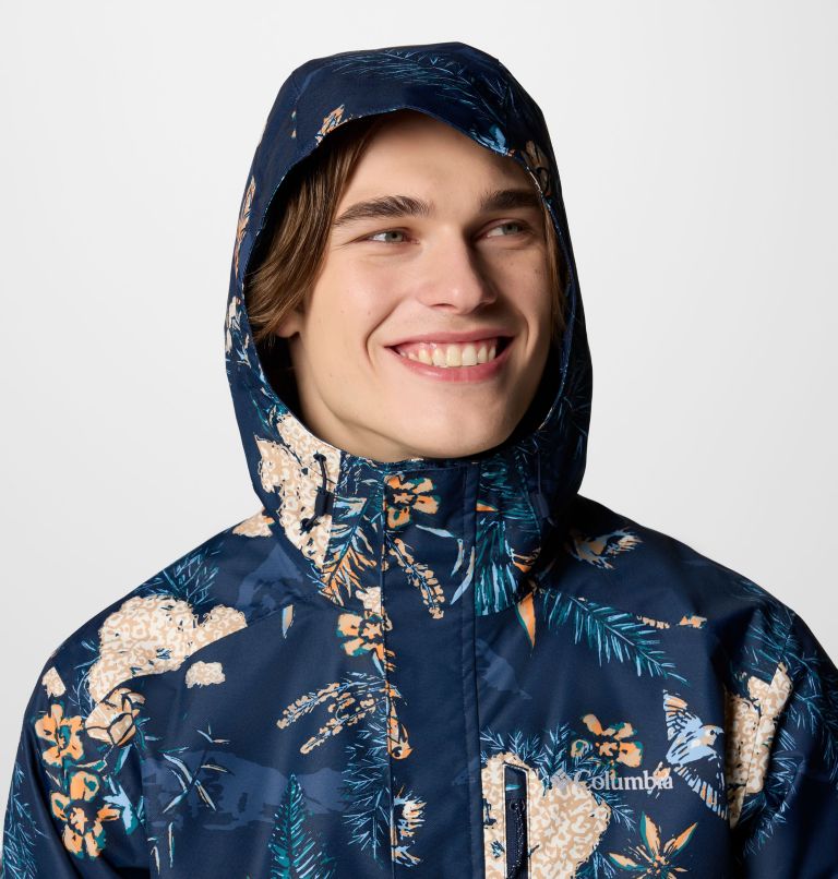 Homme Manteau à imprimés Hikebound II, Color: Collegiate Navy Outbacked Print, image 5