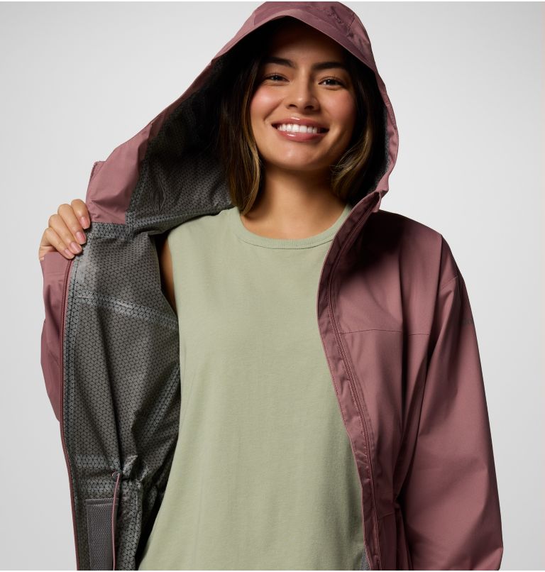 Chaqueta larga e impermeable Weekend Adventure II para mujer, Color: Fig, image 5