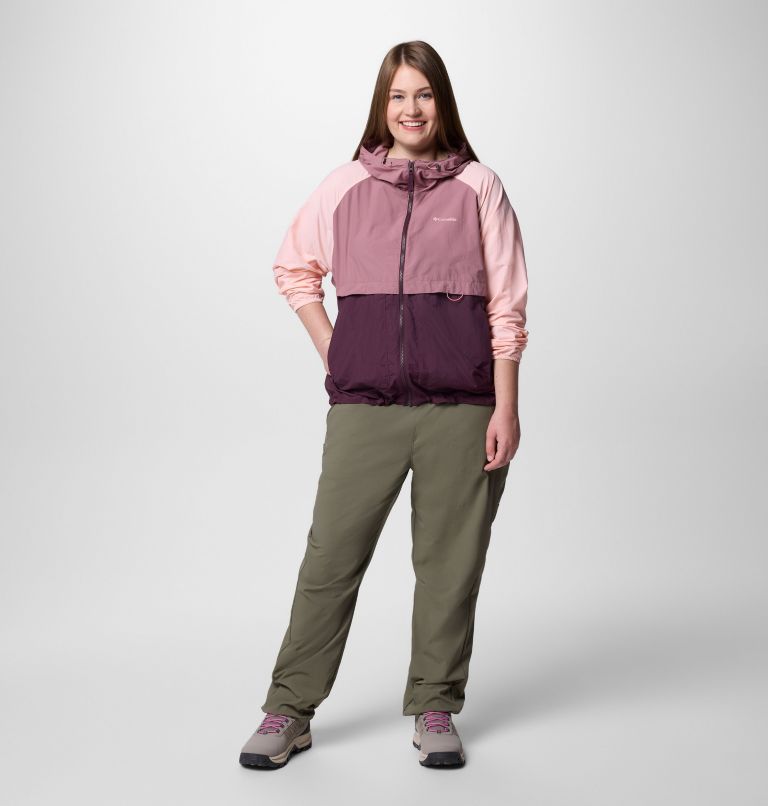 Women's Spire Valley Windbreaker - Plus Size, Color: Moonvista, Fig, Pink Sand, image 7