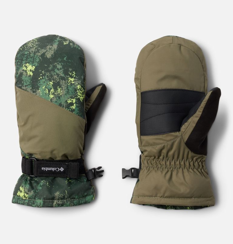 Kids' Core III Printed Mittens, Color: Stone Green Timberwild, image 1