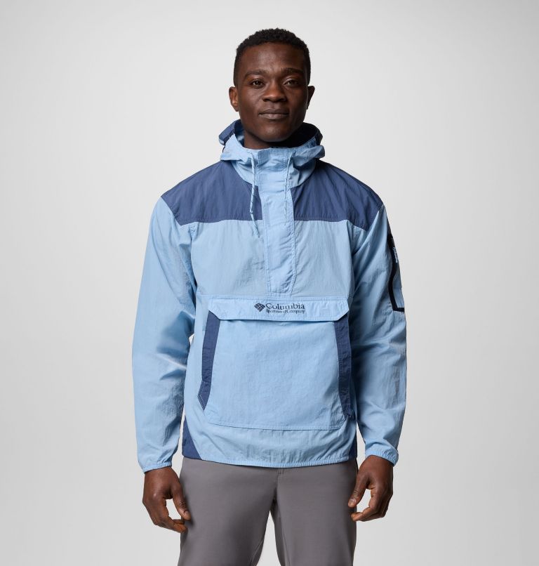 Men's Challenger Windbreaker Anorak, Color: Ripple Blue, Dark Mtn, image 1