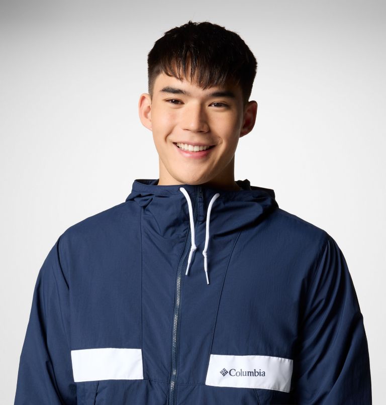 Coupe-vent à Capuche Spire Valley Homme, Color: Collegiate Navy, White, image 5