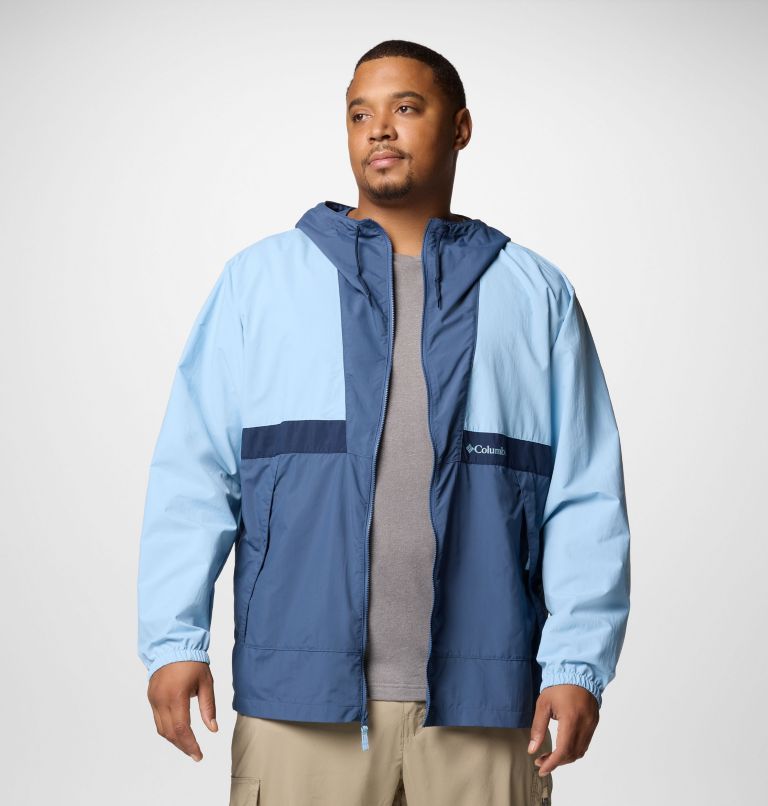 Homme Coupe-vent à capuchon Spire Valley - Tailles fortes, Color: Ripple Blue, Dark Mountain, Coll Navy, image 6