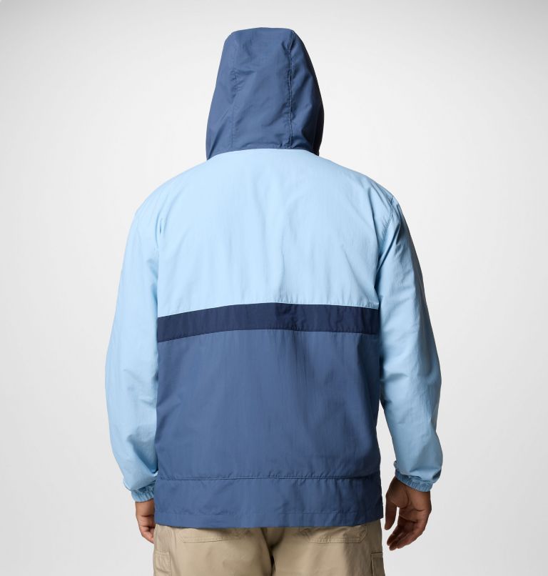 Homme Coupe-vent à capuchon Spire Valley - Tailles fortes, Color: Ripple Blue, Dark Mountain, Coll Navy, image 3