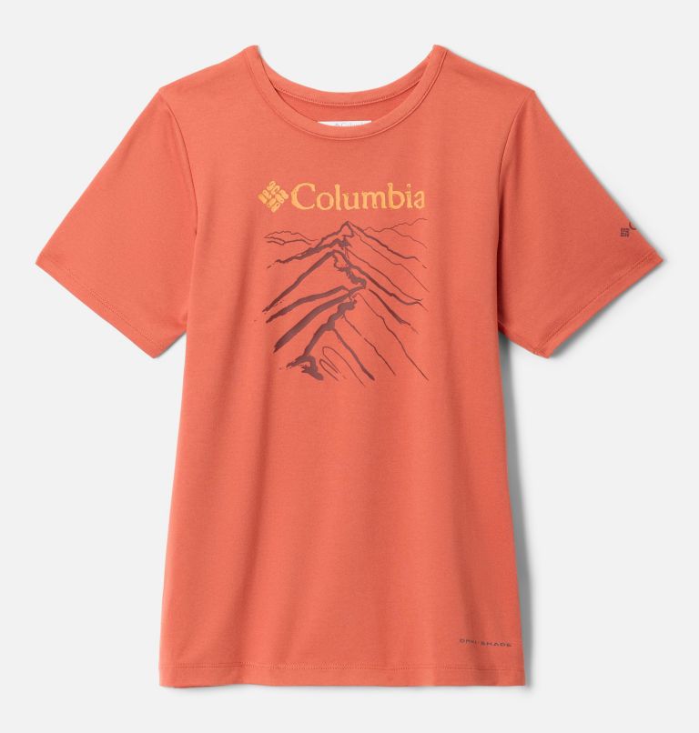 Boys' Tech Trail Graphic Technical T-Shirt, Color: Tuscan, Ridge Line Life, image 1
