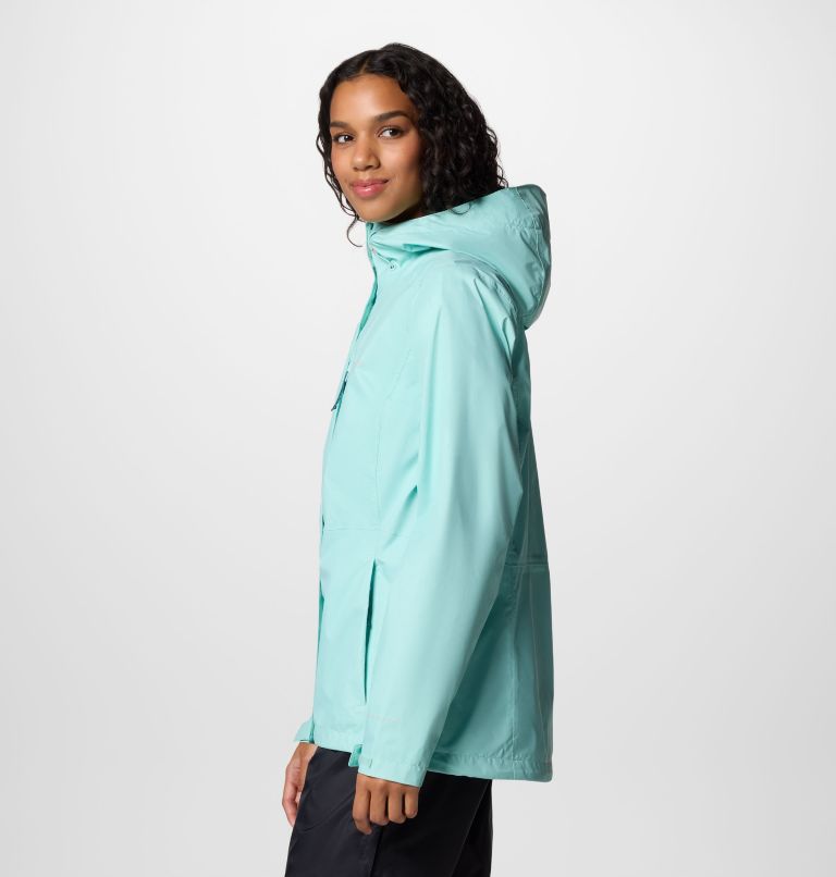 Women's Pouring Adventure III Waterproof Hiking Jacket, Color: Spray, image 3