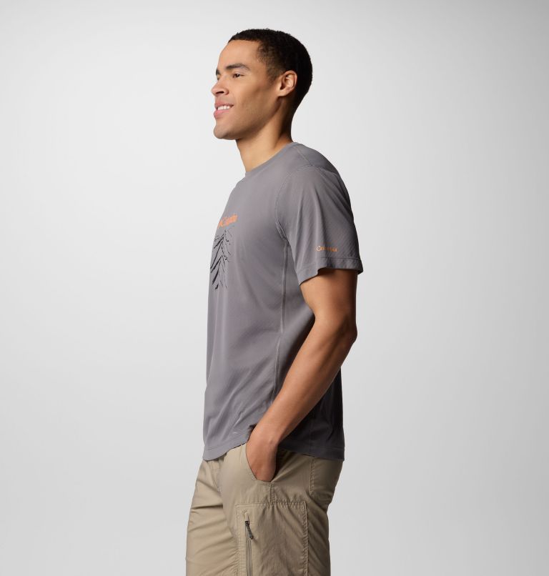 Camiseta técnica con estampado Zero Rules Light para hombre, Color: City Grey, Ridge Line Life, image 3