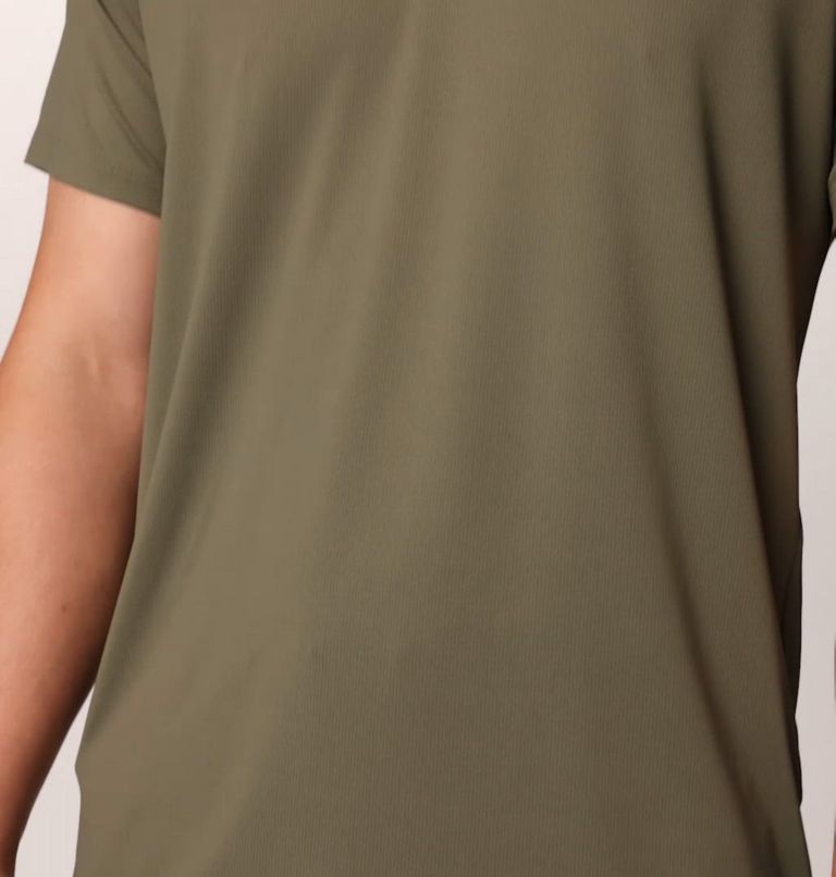 Men's Tech Trail Utility Polo, Color: Stone Green