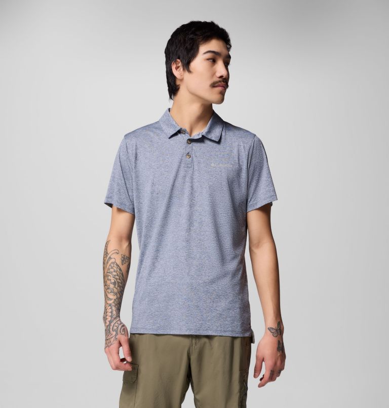 Homme Polo utilitaire Tech Trail, Color: Collegiate Navy Heather, image 1