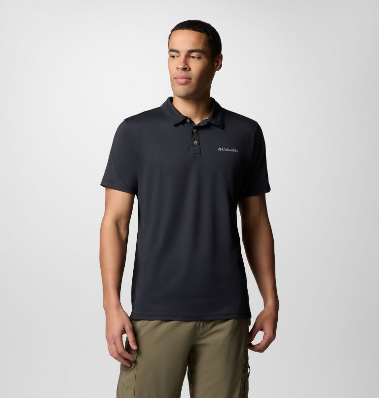 Men's Tech Trail Utility Polo, Color: Black, image 1