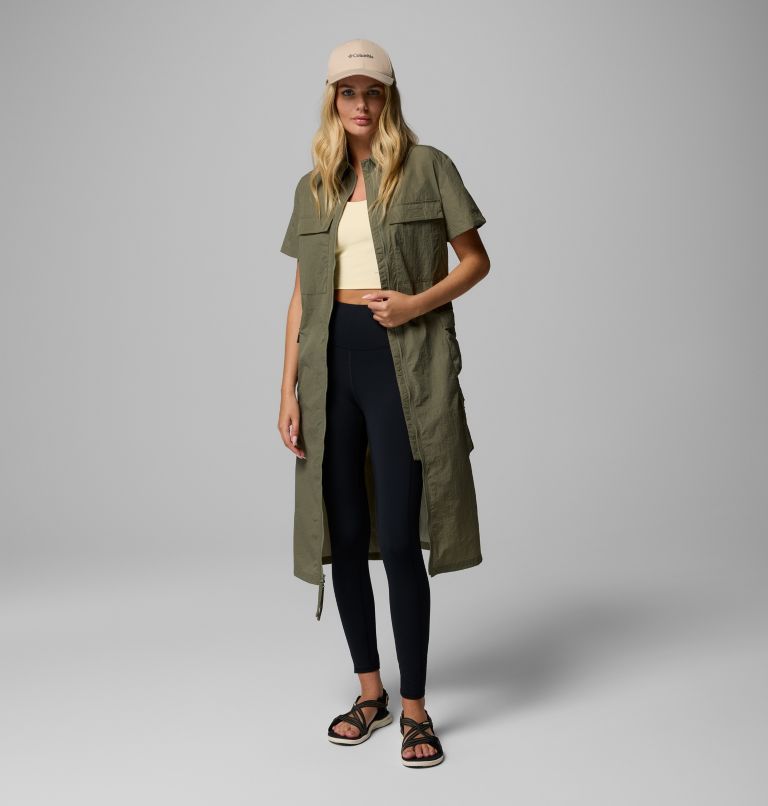 Women's Elevated View Utility Dress, Color: Stone Green, image 9
