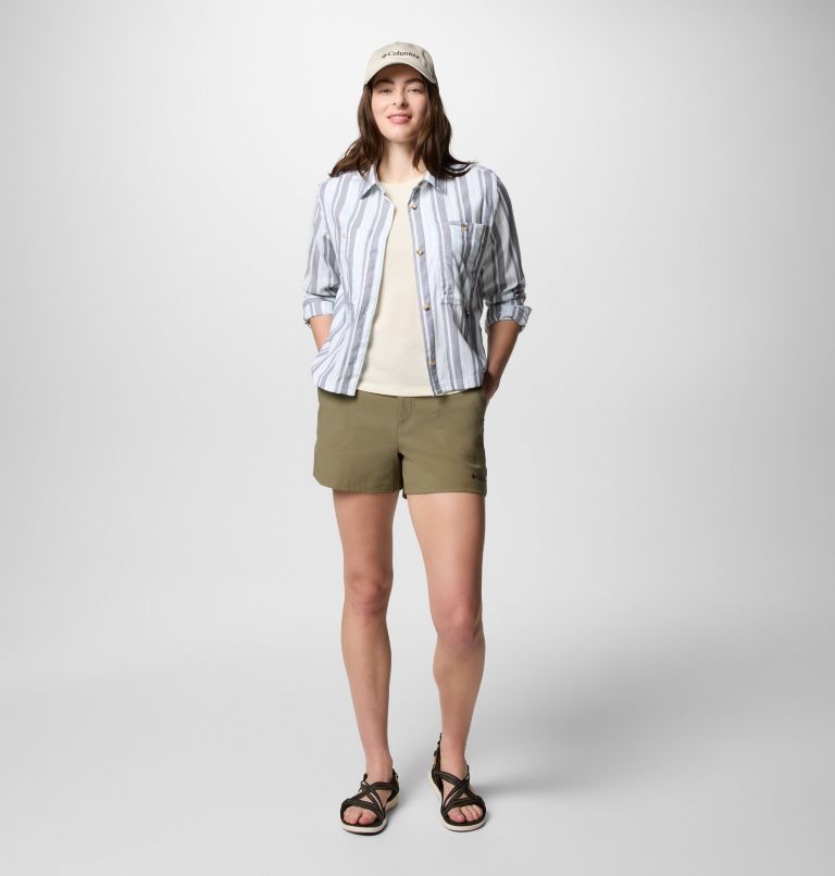 Femme Chemise à manches longues à motifs tissés Brea Falls, Color: Collegiate Navy Waterfall Stripe, image 6