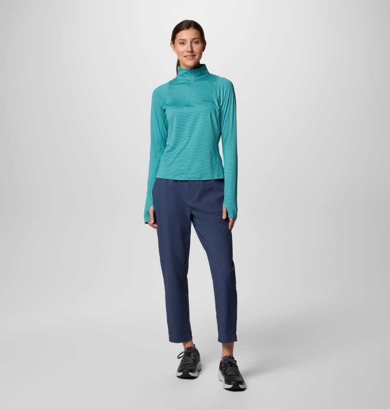 Women's Weekend Ascent Half Zip Shirt, Color: Teal, image 6