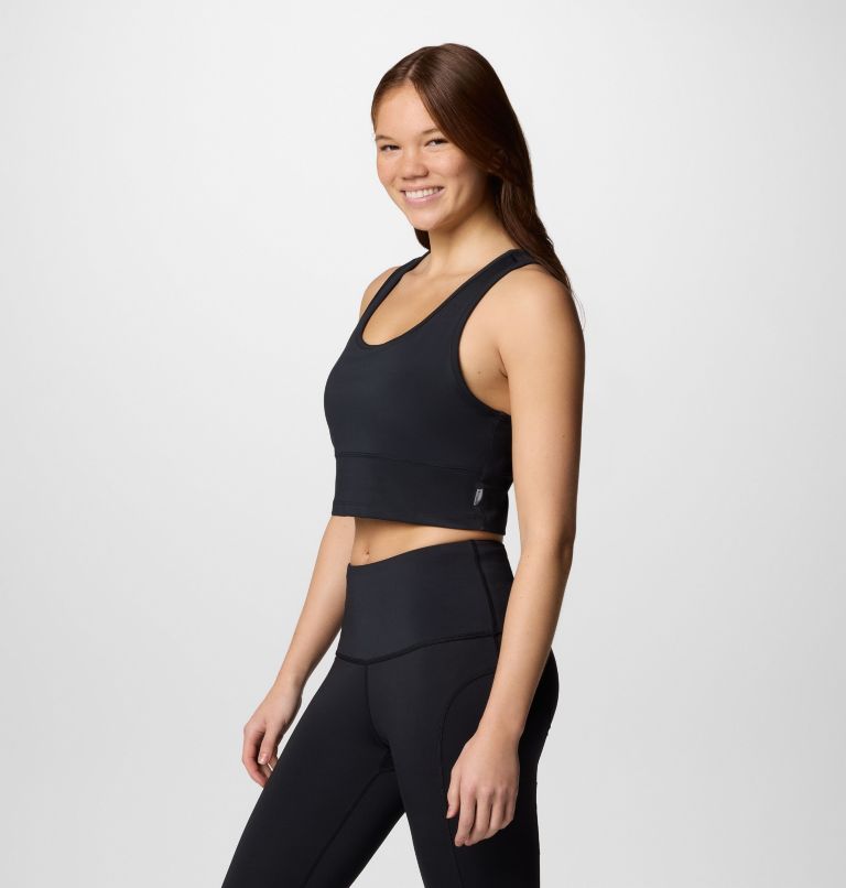 Women's PFG Open Water Cropped Tank, Color: Black, image 3