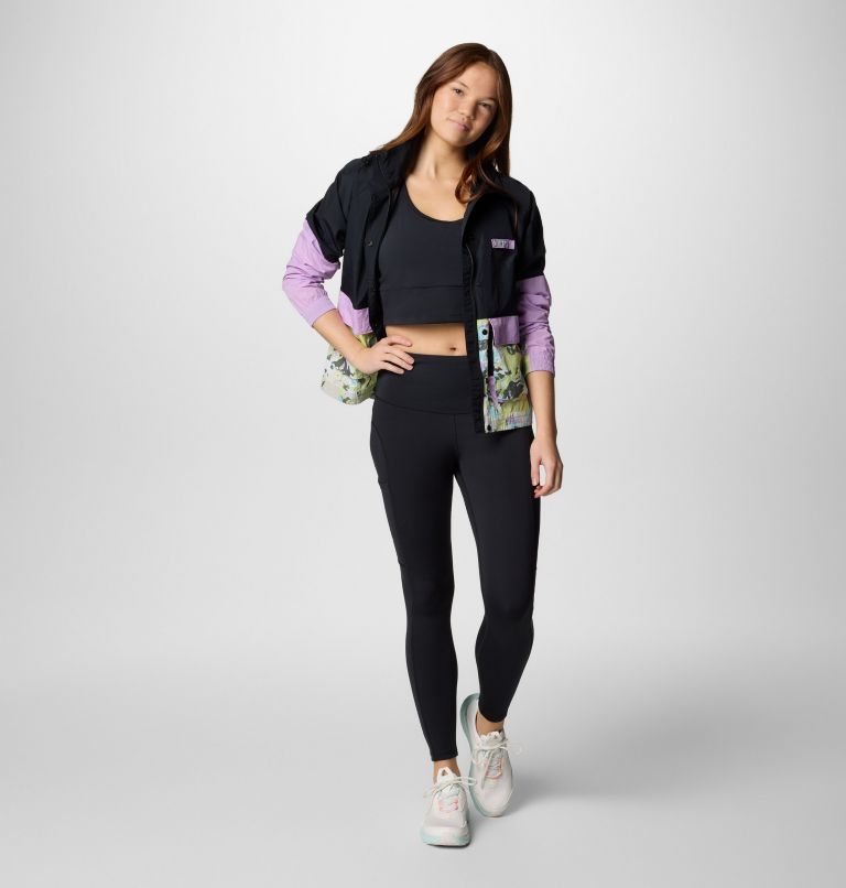 Women's PFG Open Water Cropped Tank, Color: Black, image 6