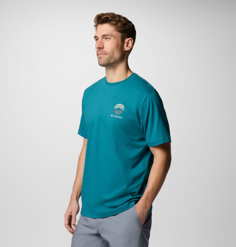 Kettle River Outdoor T-Shirt für Männer, Color: River Blue, Circular Linescape, image 4