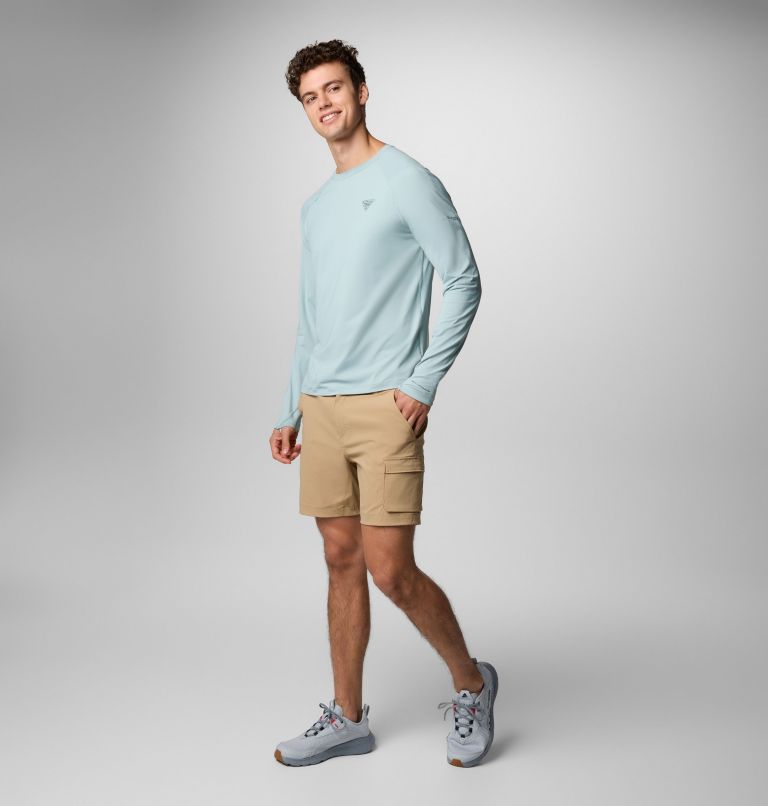 Men's Wild Cast Sun Long Sleeve T-Shirt, Color: Crushed Blue, image 2