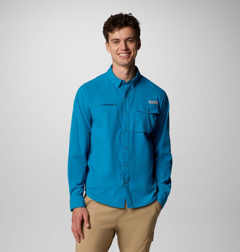 Homme Chemise à manches longues PFG Wild Cast, Color: Blue Echo, image 1