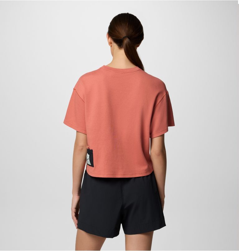 Cove Beach gecropptes T-Shirt mit Tasche für Frauen, Color: Mars, Black, image 2