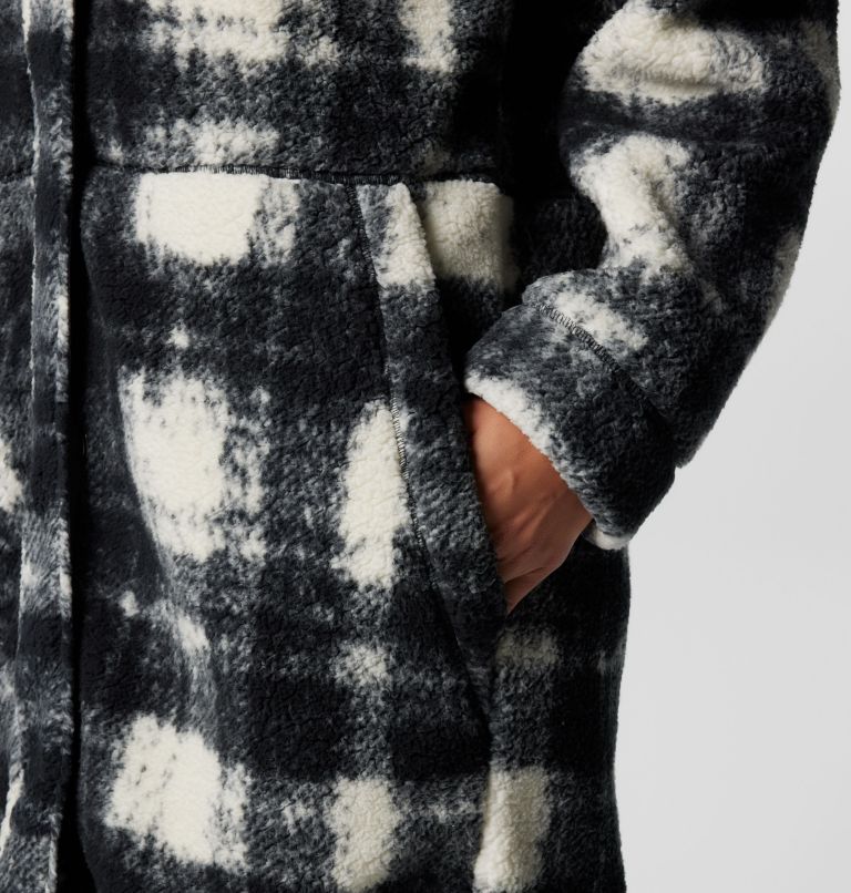 Veste Polaire Longue en Sherpa Winter Warmth Femme, Color: Chalk Omblur Tonal, image 7