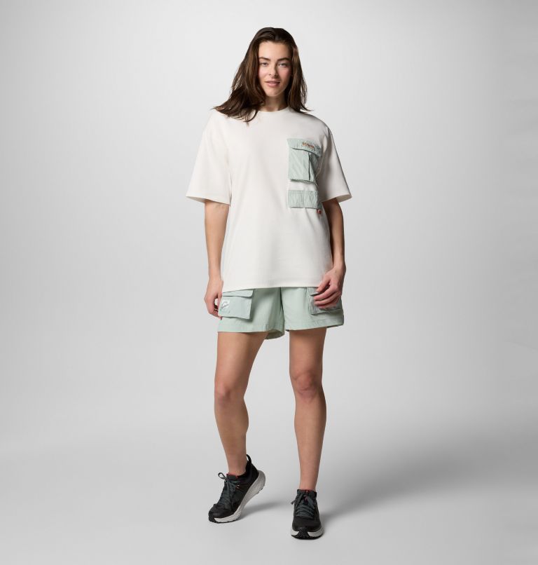 T-Shirt con taschino Cove Beach unisex, Color: Sea Salt, Cool Green, image 4