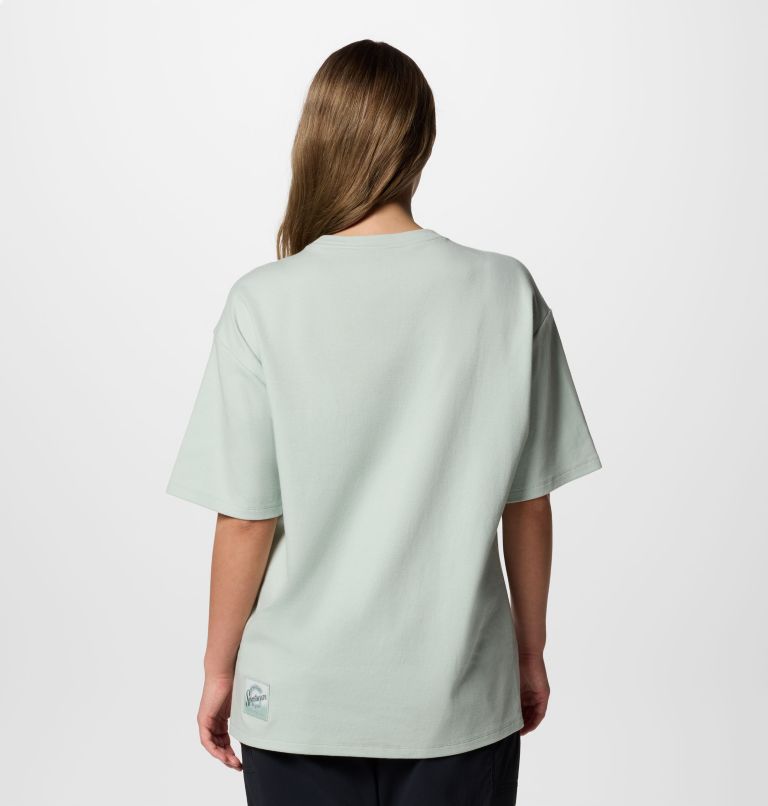 Unisex Cove Beach Pocket T-Shirt, Color: Cool Green, Canoe, image 8